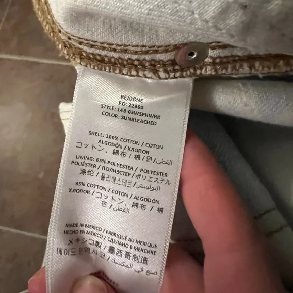 REDONE SUPER HIGH WORKWEAR JEANS in Sunbleached - Picture 7 of 8